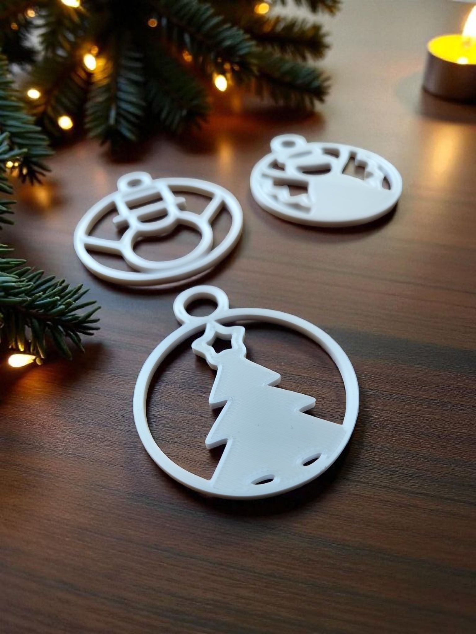 3D Printede Juleophæng Sæt med 8 Motiver